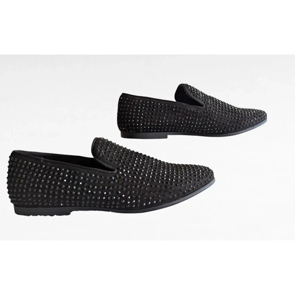 Steve Madden Broyals Swarovski  Embellished Slip-On Loafers  Sz 7